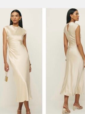 Reformation NEW WITH TAGS - Silk Almond Dress - Never Worn